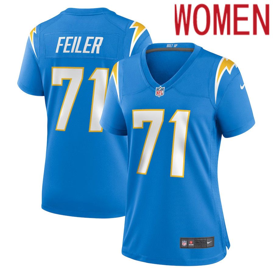 Women Los Angeles Chargers #71 Matt Feiler Nike Powder Blue Game Player NFL Jersey
